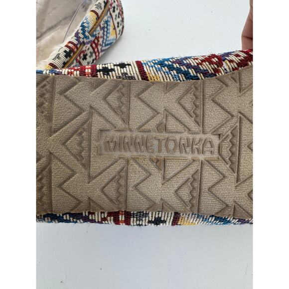 Minnetonka Cally Women's Size 8 Fleece Lined Moccasin Slippers Multicolor - Picture 5 of 7